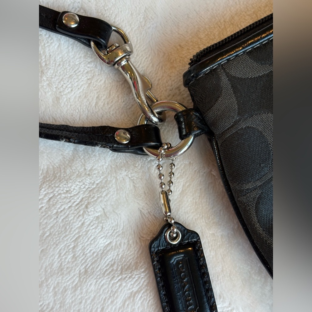 Coach Signature Canvas Wristlet Pouch - Picture 8 of 16